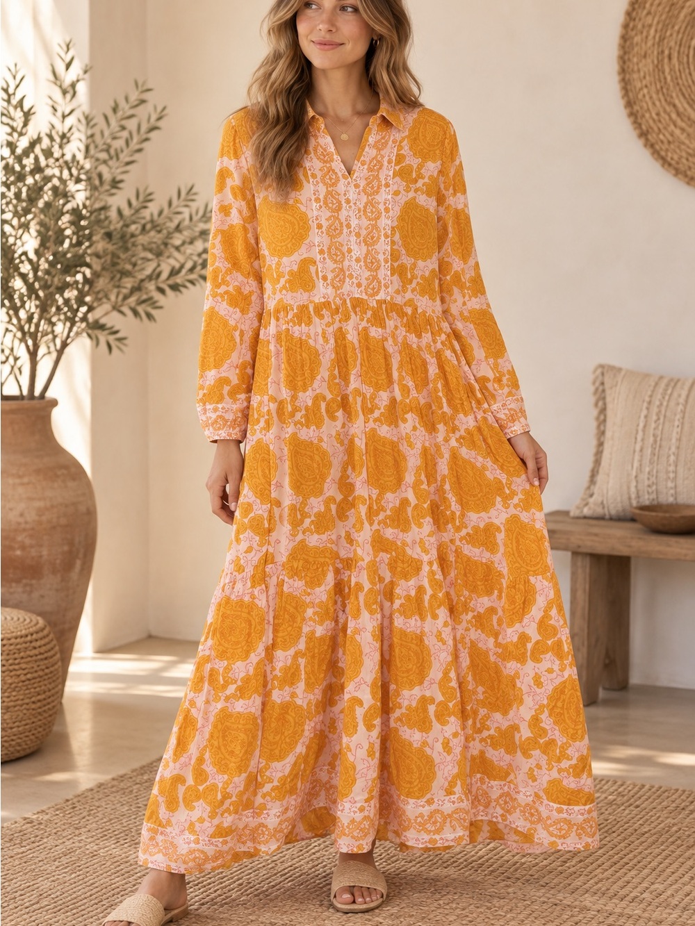 Karni Boho Floral Maxi Dress (090678) ☀️ 🌼